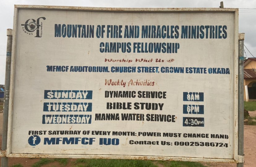 MOUNTAIN OF FIRE AND MIRACLE MINISTRIES CAMPUS FELLOWSHIP