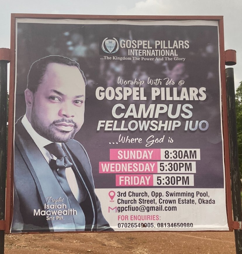 GOSPEL PILLERS CAMPUS FELLOWSHIP IUO