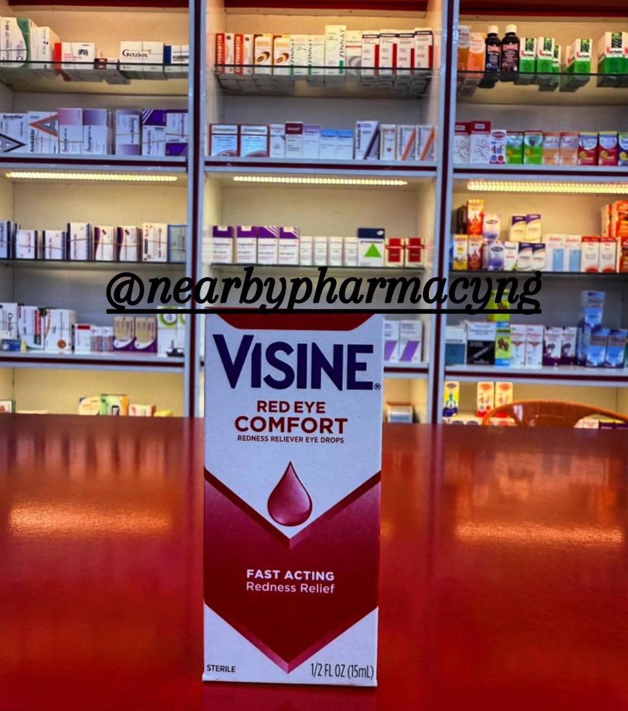 Nearby pharmacy and stores